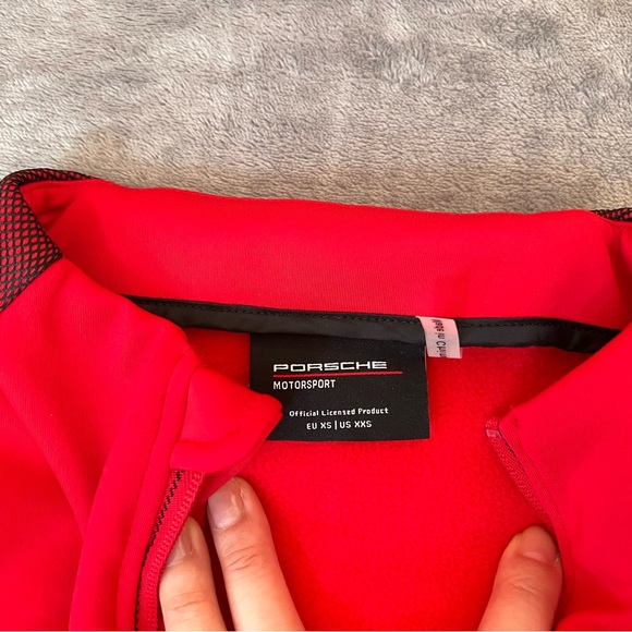 Porsche Motorsport Women's Softshell Red Jacket with black mesh - Picture 9 of 12